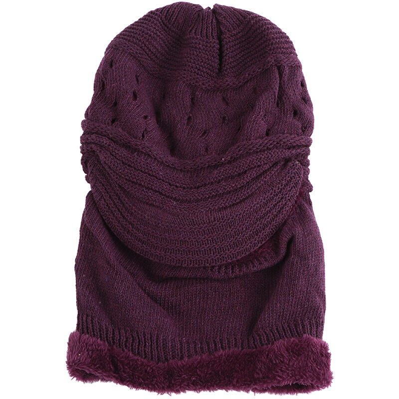 Bonnet d'Hiver avec Cache-Col en Laine Polaire Doublé - Chapeau Épais Coupe-Vent pour Femmes - Ensemble Chaud pour Temps Froid