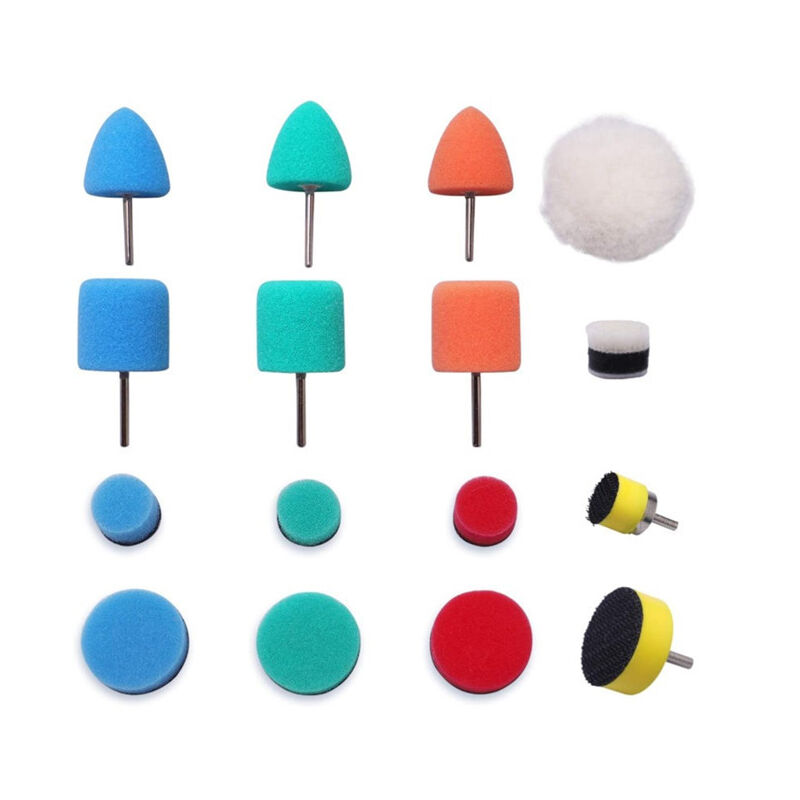 Tonchean - Bonnet et éponge de polissage,Mini Éponges de Polissage, Set de Polissage, 16Pcs 15mm 25mm Kit de Polissage Pad Éponge à polir Kit boule