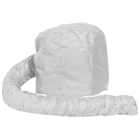 Bonnet Séchoir Capuchon Portable pour Cheveux avec Accessoire Séchoir Argenté