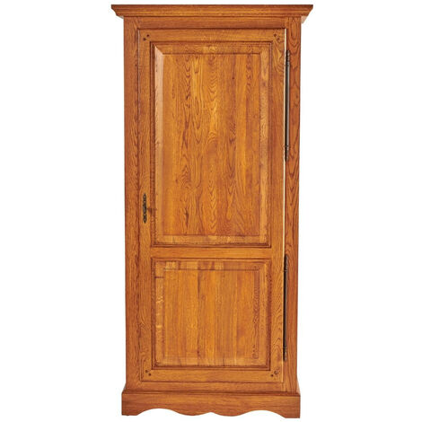 Bonnetière en chêne massif 1 porte 3 tablettes - LA BRESSE