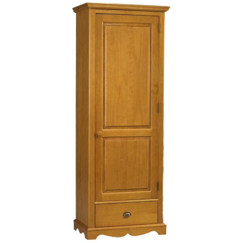 Bonnetière Pin Massif Miel Style Anglais 4 Niches L 70 H 186 P 42 cm