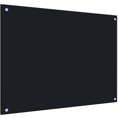 Bonnevie – Crédence de cuisine en verre trempé noir 80 x 60 cm – Protection anti-éclaboussures – Résistant à la chaleur et aux rayures