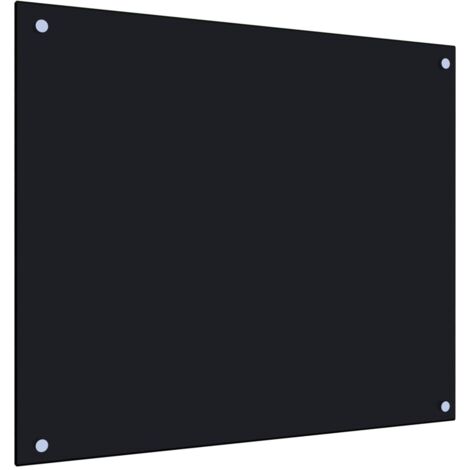 Bonnevie – Dosseret de cuisine noir 70 x 60 cm en verre trempé – Protection anti-éclaboussures – Résistant à la chaleur et aux rayures