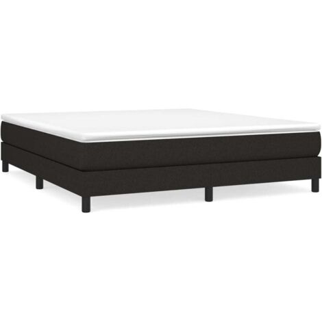 Bonnevie – Sommier tapissier 180x200 cm en tissu noir – Lattes en contreplaqué pour soutien optimal – Cadre robuste pour matelas - OIB8391E