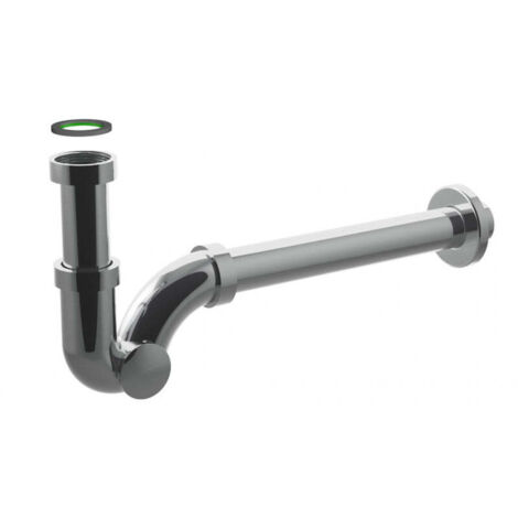 Bonomini - Sifone ad esse 11/4 in ottone con ghiere e tubo inox