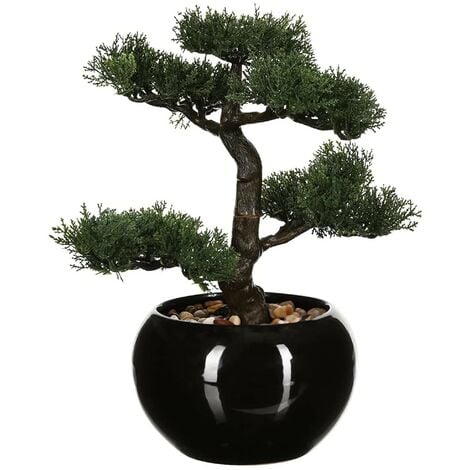 Piante Artificiali Piante artificiali da interno Bonsai artificiale Bonsai  finto in vaso con vaso di fiori in ceramica blu Simulazione Giardino Pianta  finta Decorazione Feng Shui Alberi Finti al Coper : 