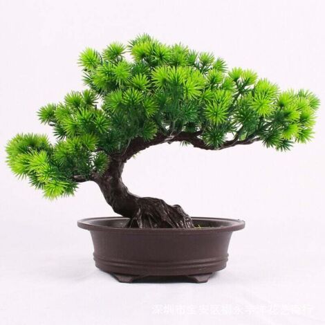 Bonsaï artificiel fausse plante décoration en pot plante artificielle pour la maison plante de bonsaï de pin japonais adaptée à la maison, à la chambre à coucher, à l'affichage de décoration de salon 