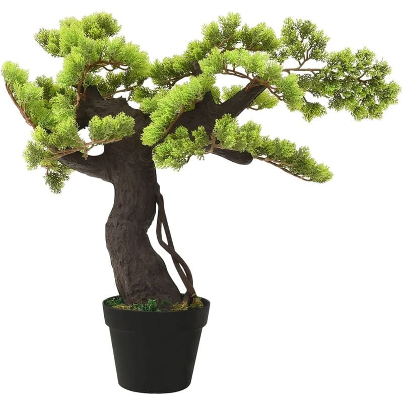 

Bonsái de ciprés artificial con macetero 70 cm verde