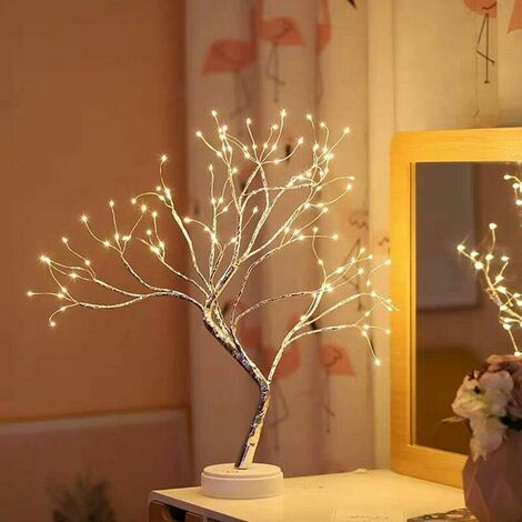 55CM Lumières d'arbre Led Jour de Noël Décoration de fête Paysage créatif Arbre  lumineux Intérieur Fille Chambre Décoration de maison Lumières