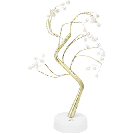 Bonsai-Tischleuchte mit USB-Kabel, warmem Licht, 36 Perlen, ideal für Weihnachten, Zuhause und Büro – stabil und verstellbar