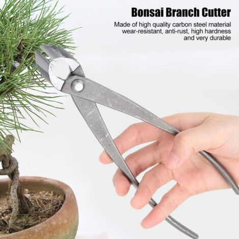 Bonsaischere, 21 cm Knospenschneider, Multifunktions-Konkavzange, Gartenschere aus Kohlenstoffstahl, Bonsai-Werkzeug für Terrasse, Rasen und Garten, zum Schneiden