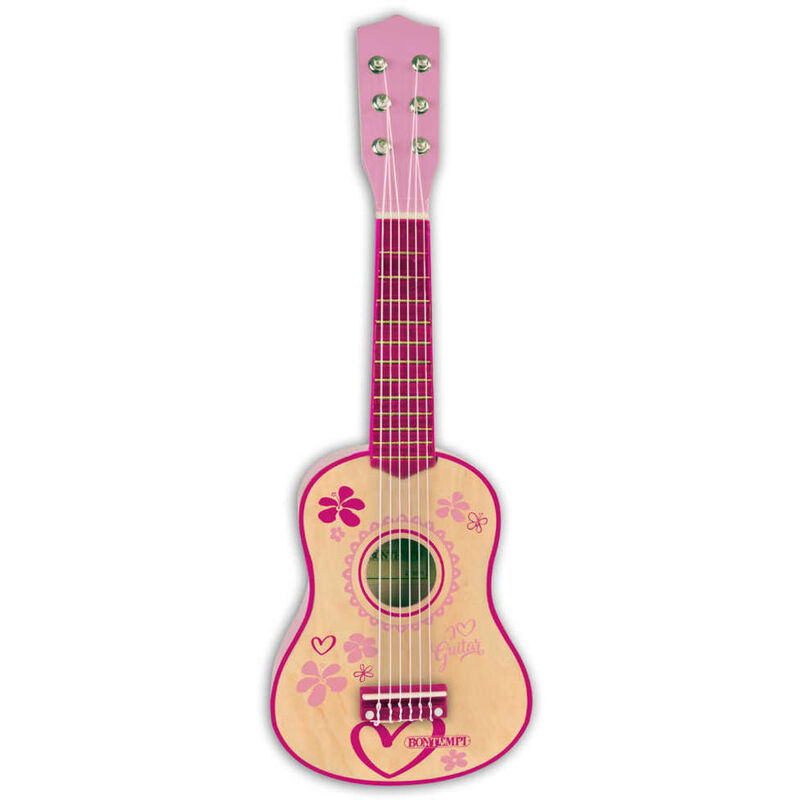 

Bontempi Guitarra infantil de madera 6 cuerdas rosa 55 cm - Rosa