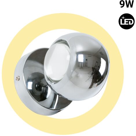 BOO" Applique LED 9W avec optique - Chrome - Up & down -