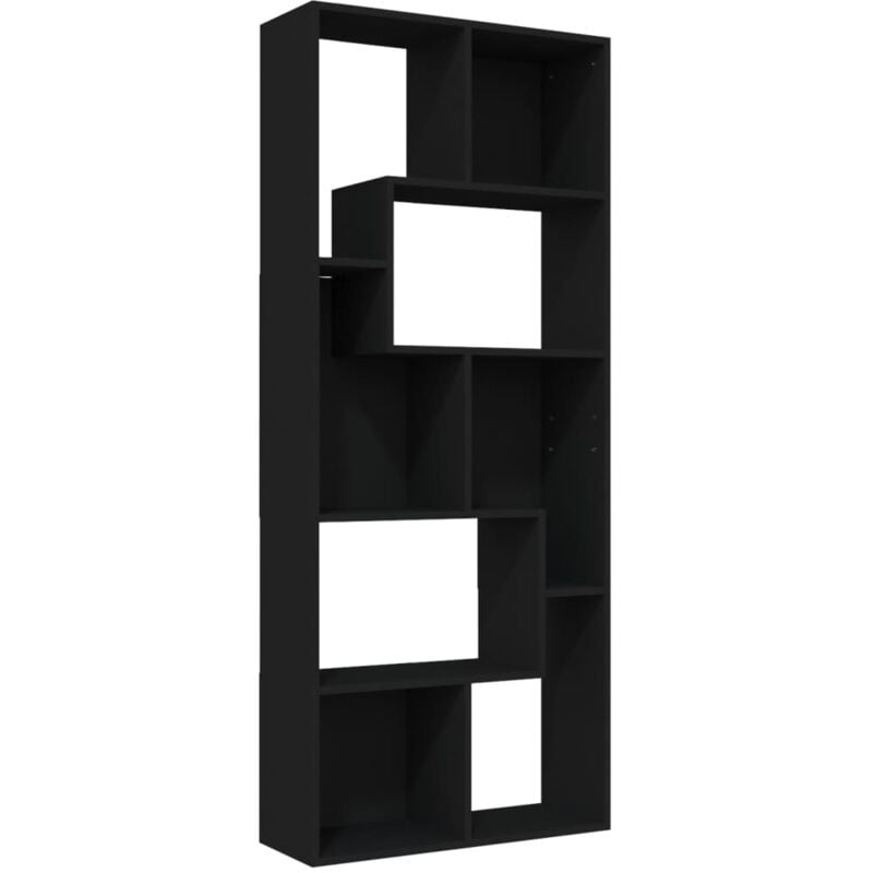 Vidaxl - Book Cabinet Black 67x24x161 cm Engineered Wood