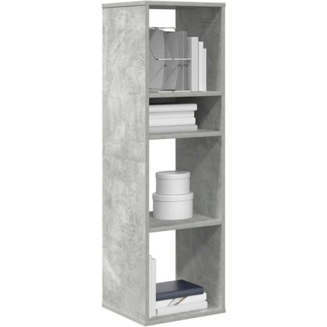 Book Cabinet Concrete Grey 34x31x112 cm Engineered Wood vidaXL