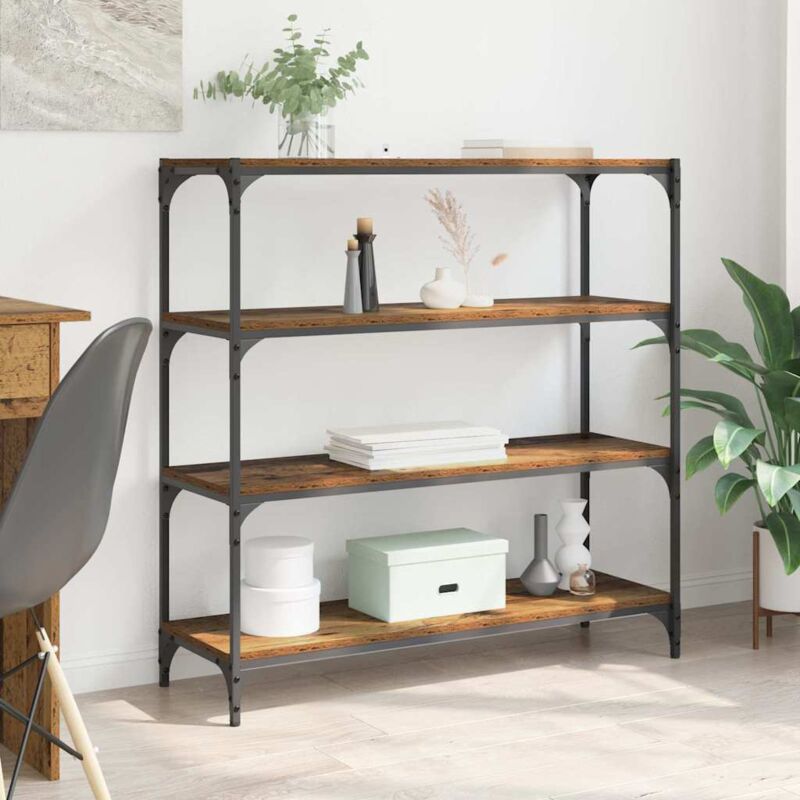 Book Cabinet Old Wood 100 X 33 X 100 Cm Vidaxl