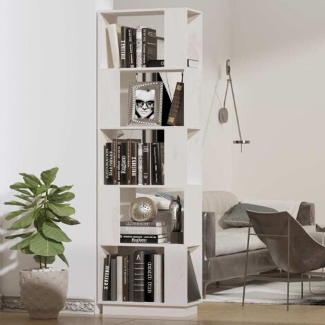 Book Cabinet/Room Divider White 51x25x163.5 cm Solid Wood Pine vidaXL