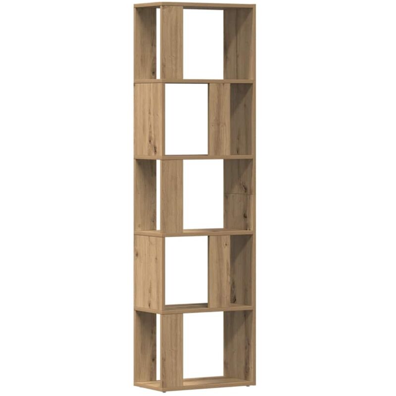 Book Cabinet Artisan Oak 45x24x159 Cm Engineered Wood Vidaxl