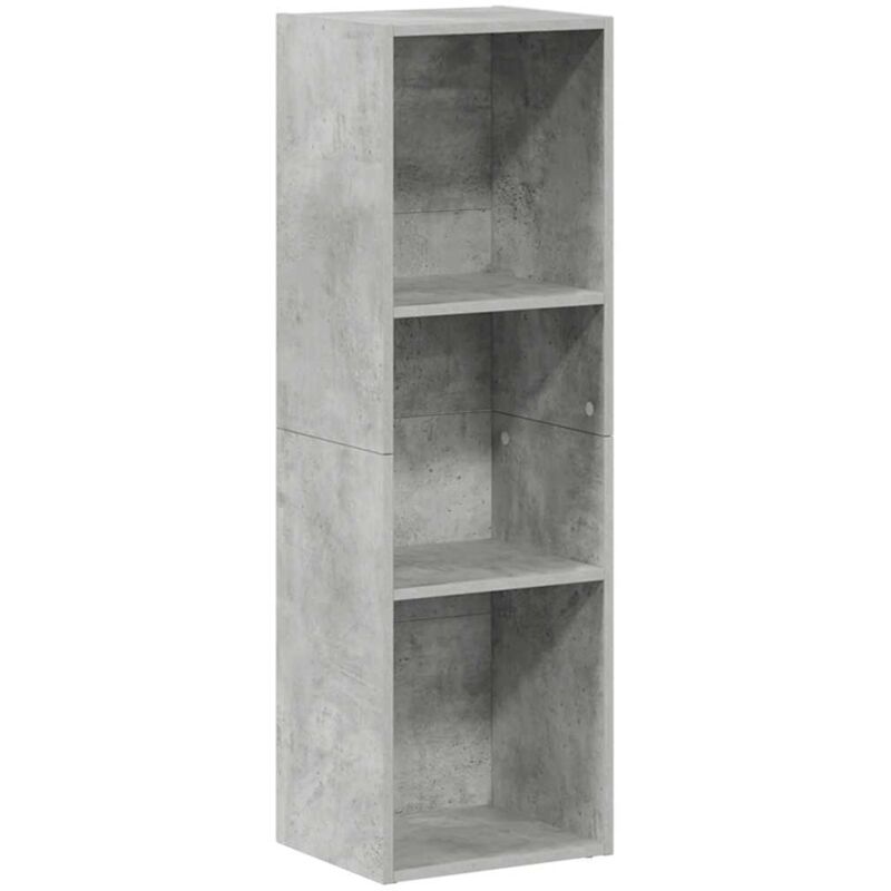 Book Cabinet/tv Cabinet Concrete Grey 36x30x114 Cm Engineered Wood Vidaxl