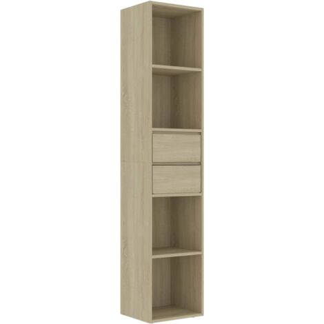 Book Cabinet Sonoma Oak 36x30x171 cm Engineered Wood vidaXL
