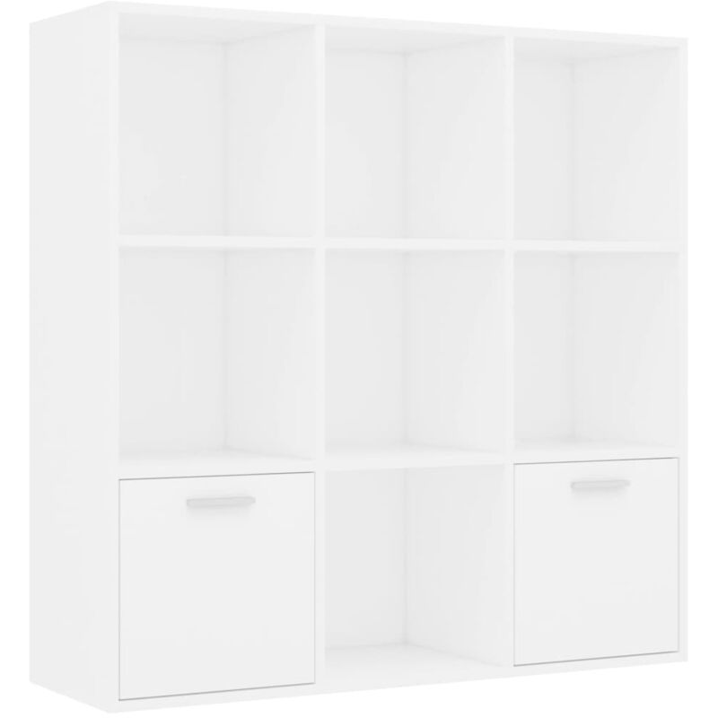 Book Cabinet White 98x30x98 cm Engineered Wood Vidaxl