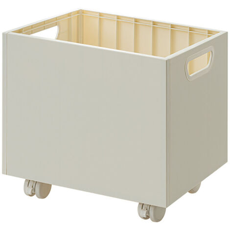 Book Storage Box with Dual Side Handles Stackable 50kg Load Bearing Multifunctional Use File Storage Bins With Wheel
