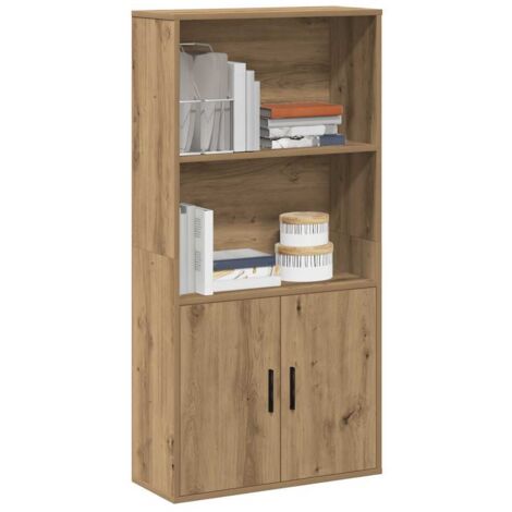 Bookcase Artisan Oak 60x24x120 cm Engineered Wood vidaXL