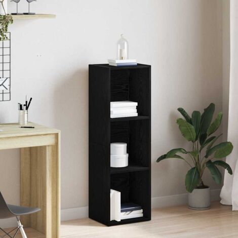 Bookcase Black Oak 36x30x114 cm Engineered Wood vidaXL