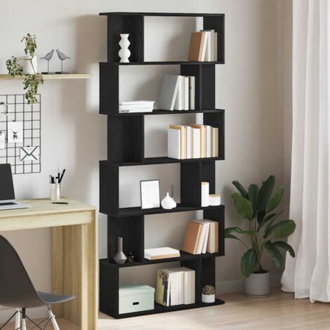 Bookcase Black Oak 80x24x190.5 cm Engineered Wood vidaXL