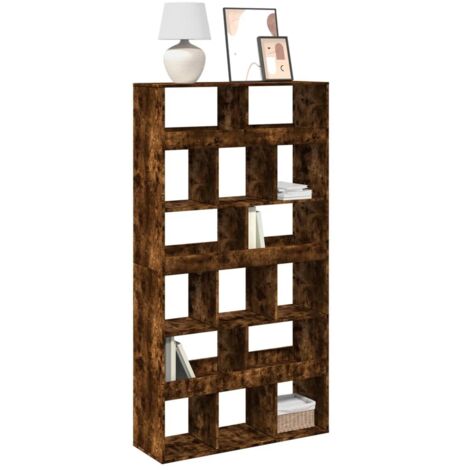 Bookcase Smoked Oak 100x33x187.5 cm Engineered Wood vidaXL