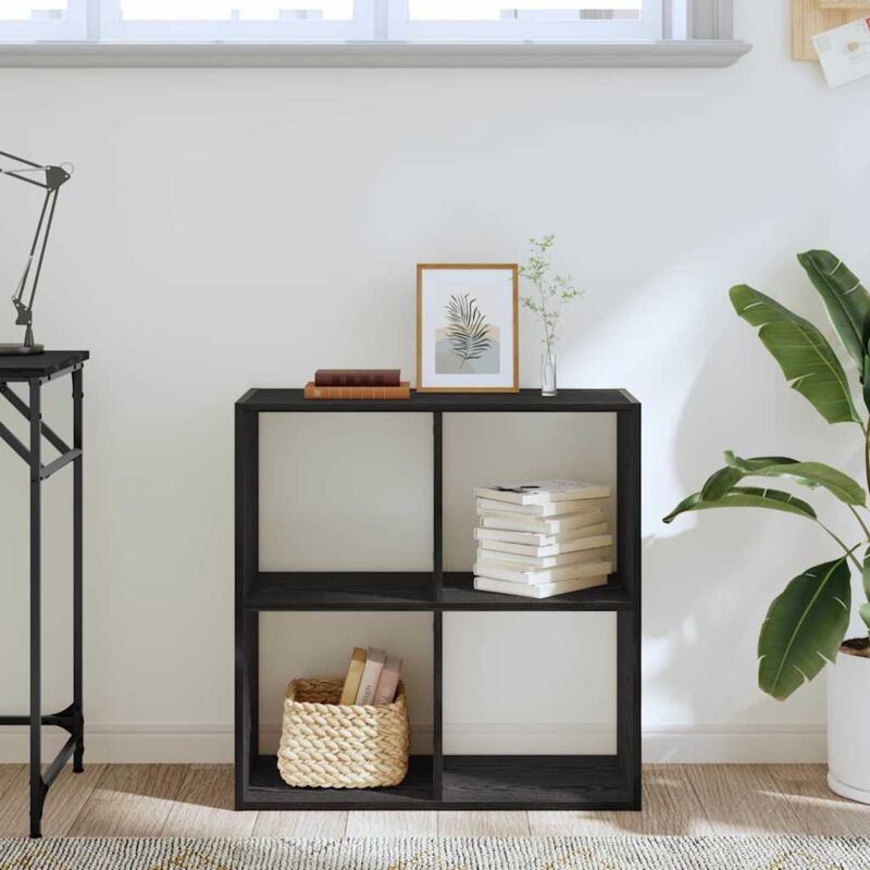 Bookcase Black Oak 68.5 X 32 X 68.5 Cm Engineered Wood Vidaxl