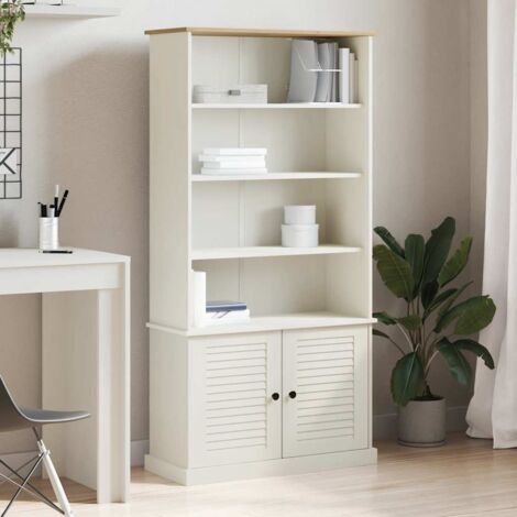 Bookcase VIGO White 85x35x170 cm Solid Wood Pine vidaXL