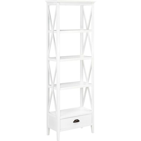 Bookcase with 1 Drawer White 60x30x170 cm MDF14813-Serial number