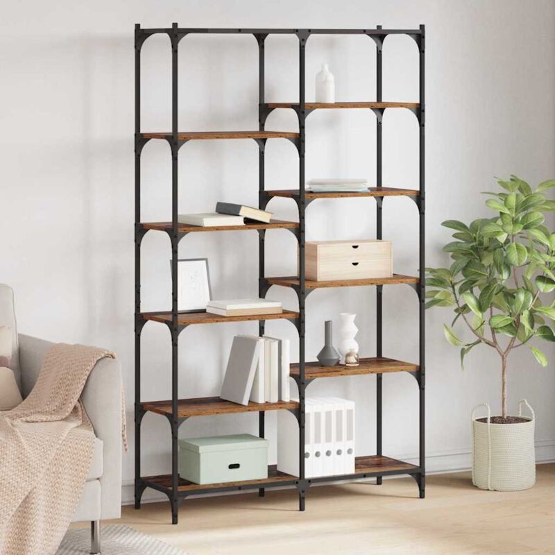 Bookshelf Old Wood 100 X 32 X 170 Cm Engineered Wood Vidaxl