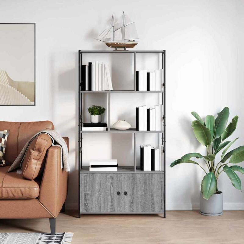 Vidaxl - Bookshelf Grey Sonoma 80 X 30 X 155.5 Cm Engineered Wood