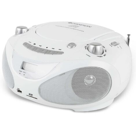 Boombox cdradiomp3usb bianco
