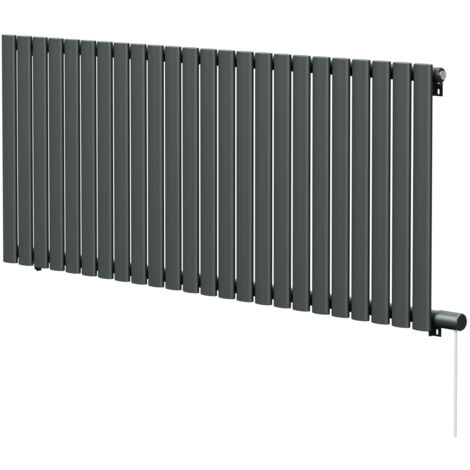 Boone Anthracite 600mm x 1440mm Horizontal Electric Single Panel Radiator