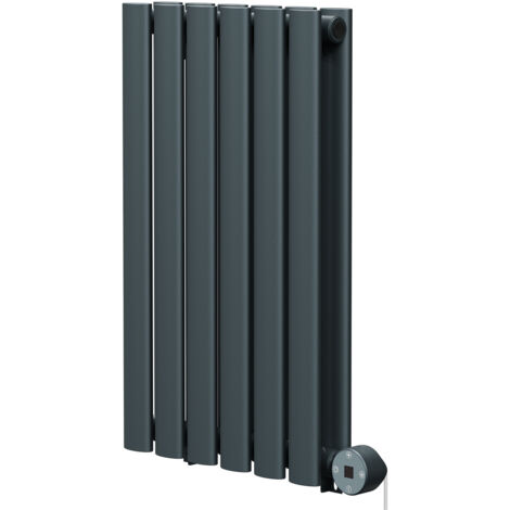 Boone Anthracite 600mm x 360mm Horizontal Digital Thermostatic Electric Double Panel Radiator