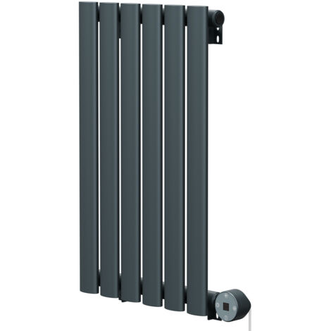 Boone Anthracite 600mm x 360mm Horizontal Digital Thermostatic Electric Single Panel Radiator
