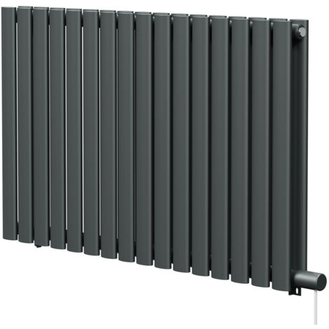 Boone Anthracite 600mm x 960mm Horizontal Electric Double Panel Radiator