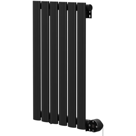 Boone Colore Matt Black 600mm x 360mm Horizontal Digital Thermostatic Electric Single Panel Radiator