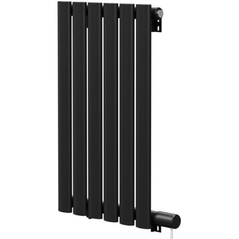 Boone Colore Matt Black 600mm x 360mm Horizontal Electric Single Panel Radiator
