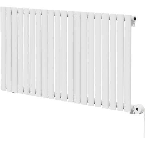 Boone White 600mm x 1200mm Horizontal Digital Thermostatic Electric Single Panel Radiator