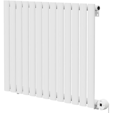 Boone White 600mm x 780mm Horizontal Digital Thermostatic Electric Single Panel Radiator