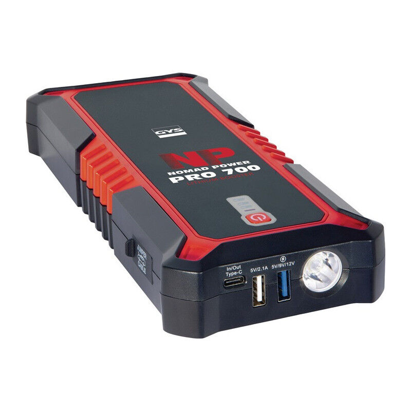 Booster au lithium nomad power pro 700 tension de charge 12 v courant de départ