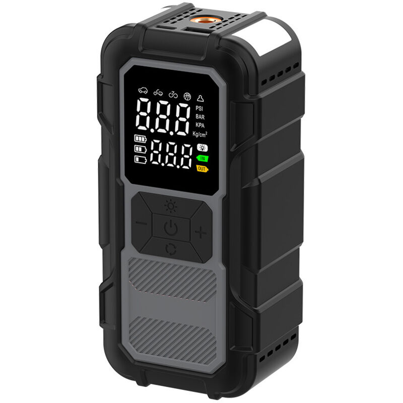 12V Chargeur, booster et câbles de démarrage-Chargeur de batterie Boost -compresseur-chargeur batterie voitures-2000 mAh avec éclairage LED - pour