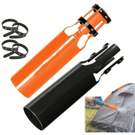 Booster d'air pour Souffleur de Feuilles, Souffleur À Feuilles – Accessoire Rehausseur de Flux d'air, Double Remplacement de La Conditions Météo Neige Arrière (Noir + Orange)