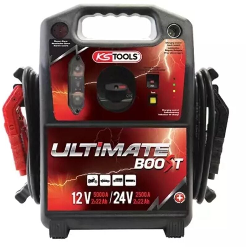 Kstools - Booster de démarrage 12 v / 24 v, 1700 / 850 a