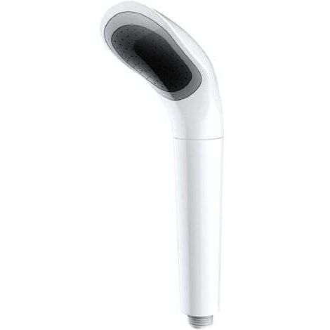 Booster de douche amovible 22 × 12 cm, pomme de douche à main antiblocage blanche, conception de poinçon de lotus de salle de bain, tête unique, fournit un fort débit d'eau