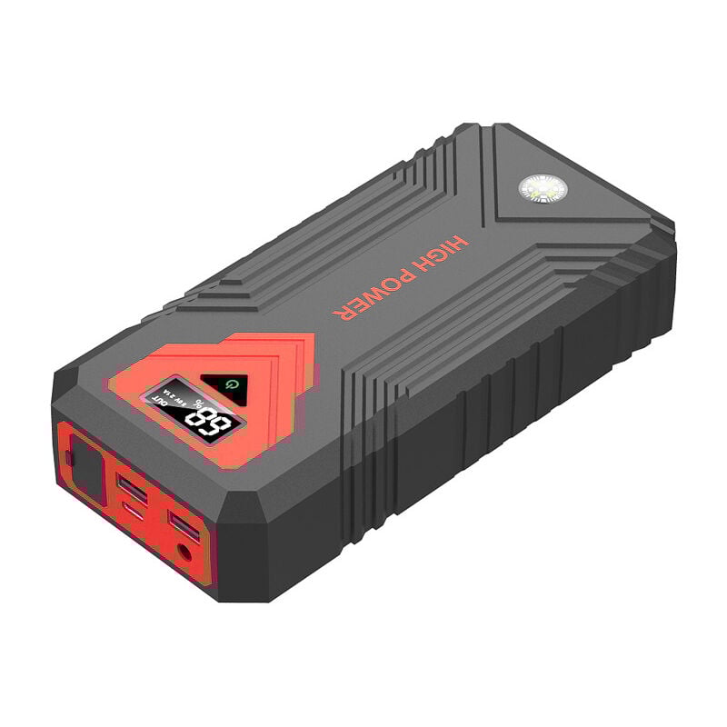 Image of Booster per batteria auto 3000A, avviatore per batteria auto 24000mAh (fino a 8L benzina e 8L diesel), avviatore portatile 12V con doppia uscita USB,